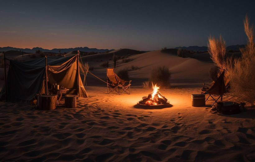 Camping in The Black and White Desserts